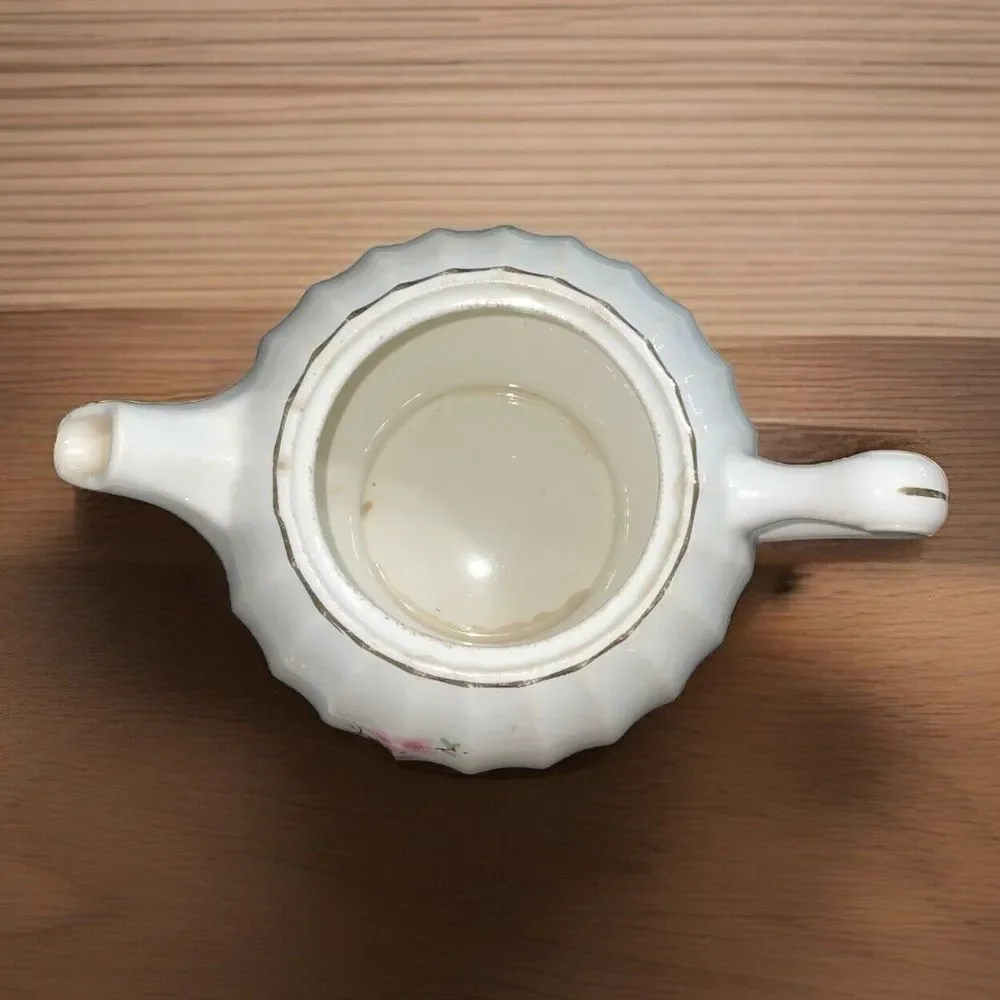 VTG✨W.S GEORGE BOLERO BLOSSOM teapot with lid 22k Gold trim‎ handpainted